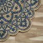 L&R Resources Synergy 4" Round Tan and Indigo Blue Area Rug, , large