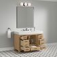 37B Alanya 48" Single Bathroom Vanity in Warm Oak with White Composite Stone Top, , large