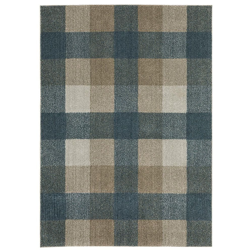 Oriental Weavers Alton Flanel 9"10" x 12"10" Blue and Beige Area Rug, , large