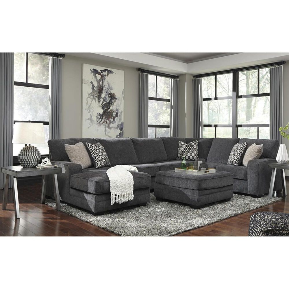 Ashley Tracling Oversized Accent Ottoman in Slate, , large