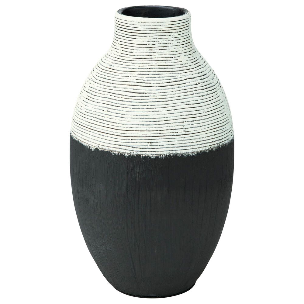 Ashley Girtha Vase in Antique White and Black, , large