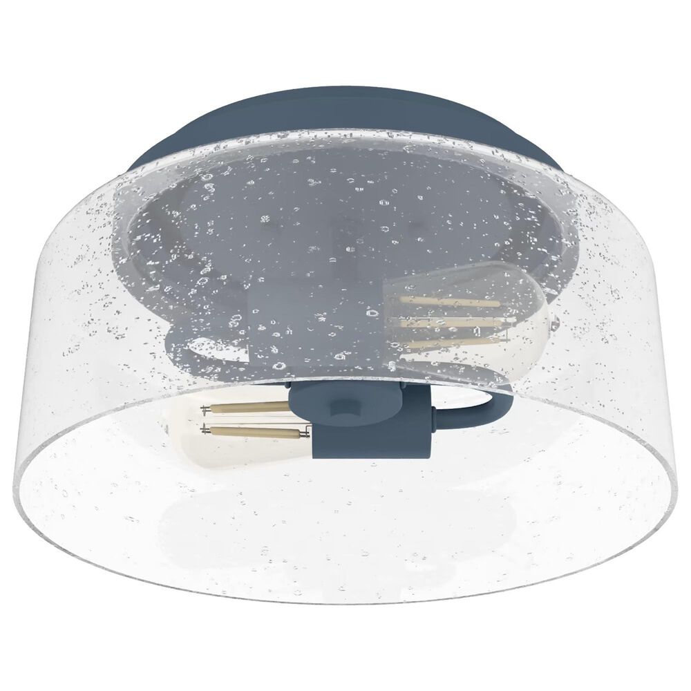 Hunter Hartland 2-Light Flush Mount in Indigo Blue, , large