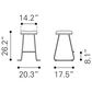 Zuo Modern Bree Counter Stool in Burgundy and Gold (Set of 2), , large