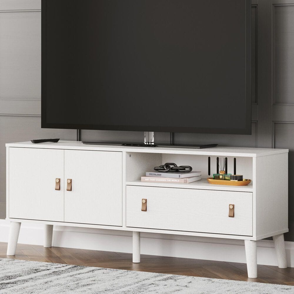 Ashley Aprilyn 59&quot; TV Stand in White, , large