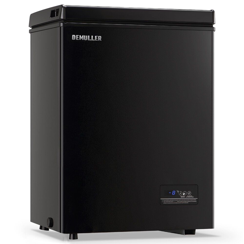 HOMLUX 3.5 Cu. Ft. Deep Chest Freezer with Removable Basket in Black, , large