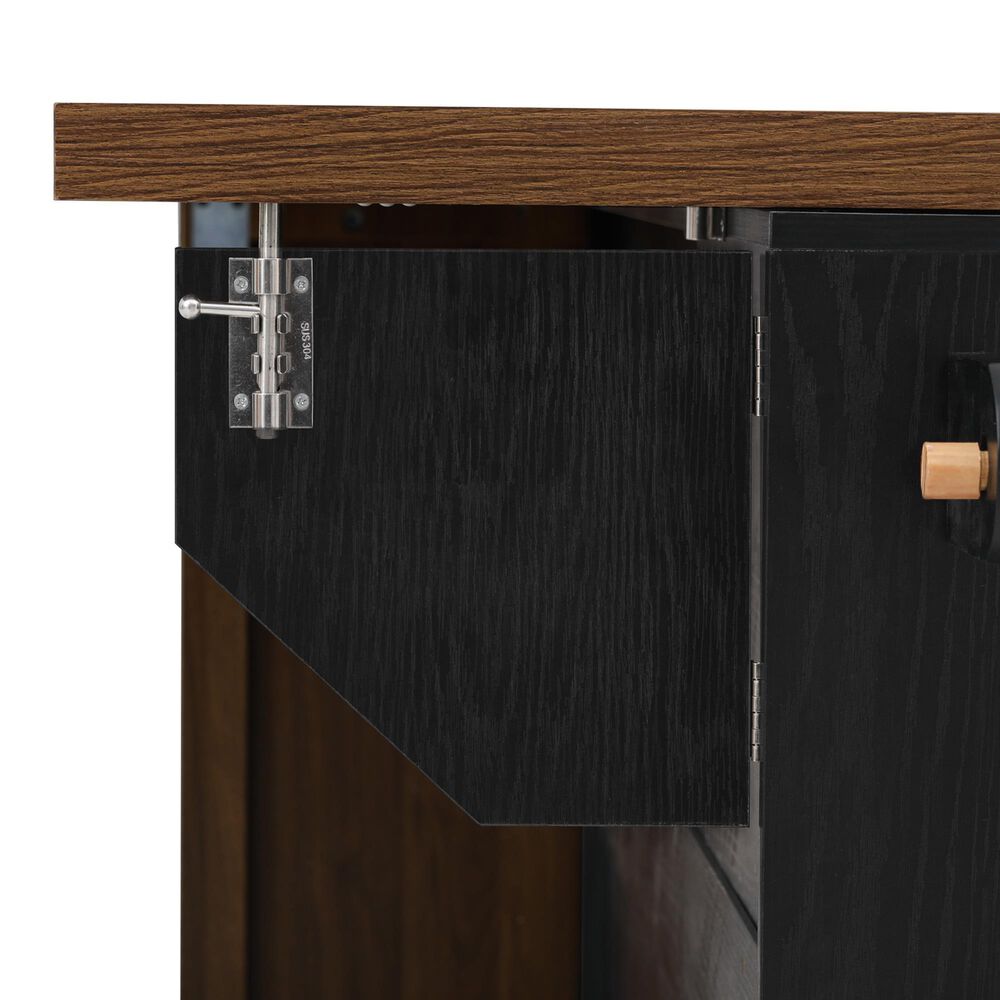 HOMLUX 102" Kitchen Island with Extendable Dining Table in Black, , large