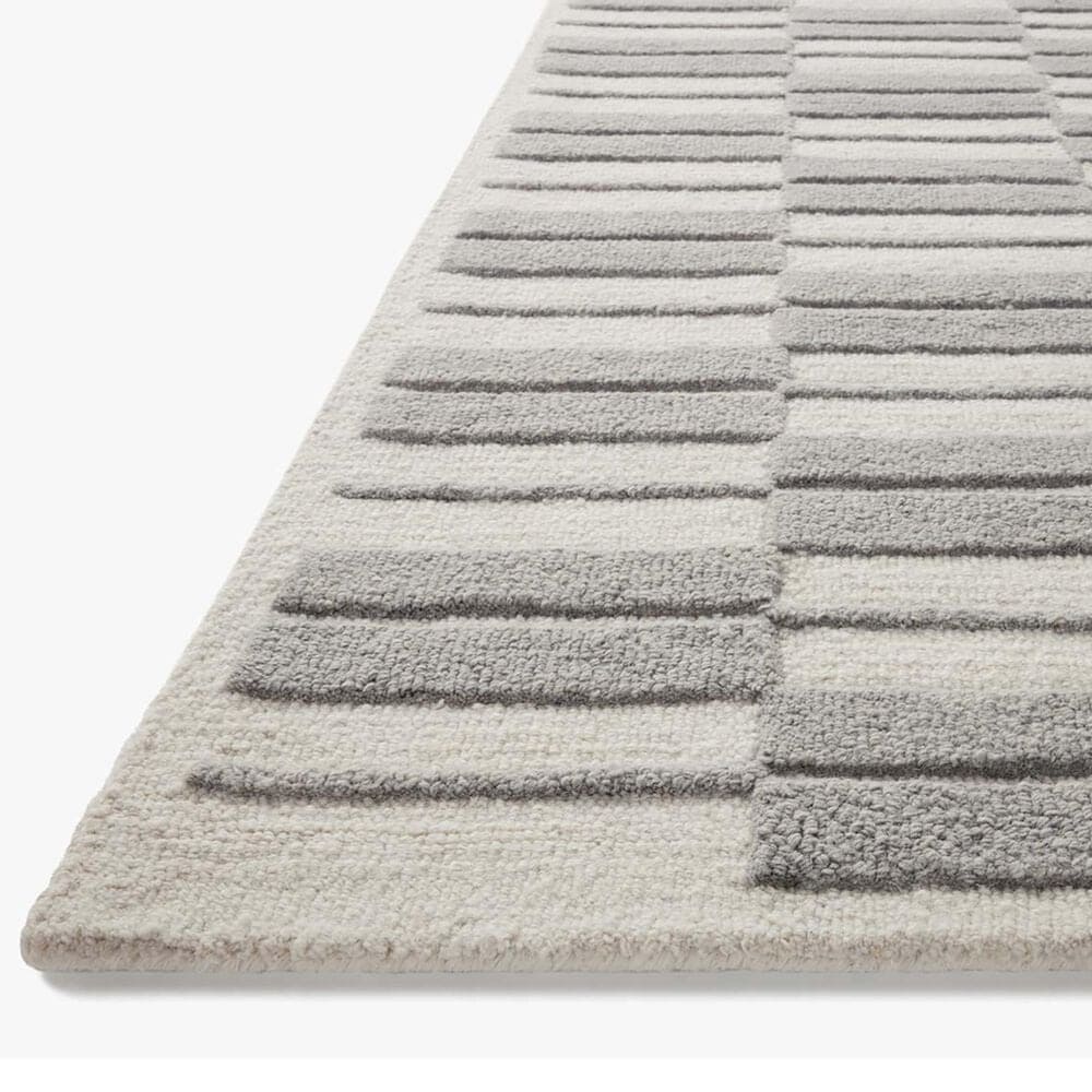 Chris Loves Julia x Loloi Bradley 3&#39;6&quot; x 5&#39;6&quot; Ivory and Grey Area Rug, , large