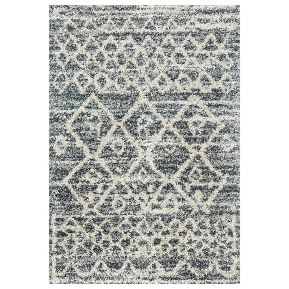Loloi Quincy QC-02 2"3" x 12" Graphite and Beige Runner, , large