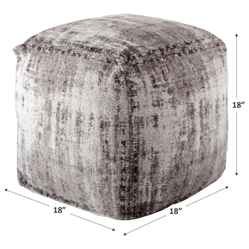 Steve Silver Hazel Pouf in Grey, , large