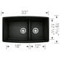Blanco Performa 1-3/4 Double Sink with Low Divide in Coal Black, , large