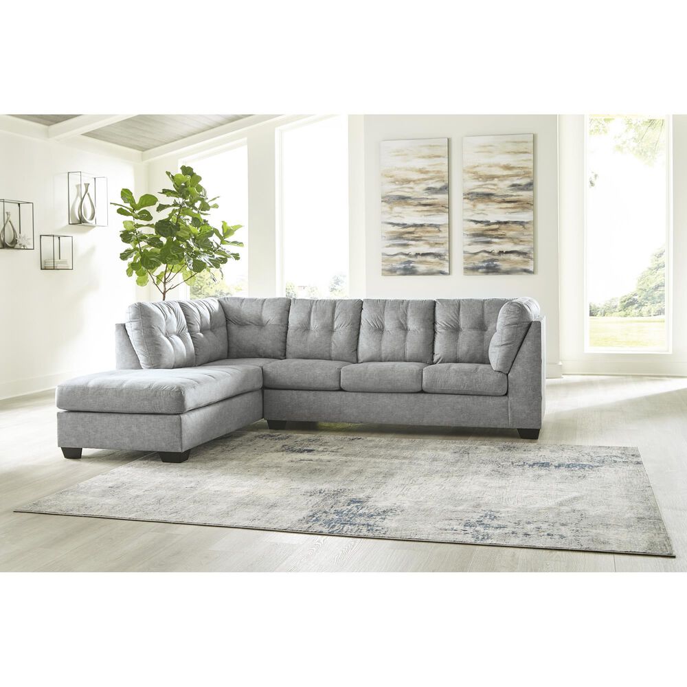 Signature Design by Ashley Falkirk 2-Piece Left Facing Sleeper Sectional with Chaise in Steel, , large