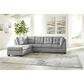 Signature Design by Ashley Falkirk 2-Piece Left Facing Sleeper Sectional with Chaise in Steel, , large