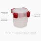 Joseph Joseph Nest Lock 8-Piece Round Food Container Set in Red, , large