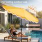 HOMLUX 10" Patio Umbrella with Lights in Yellow, , large