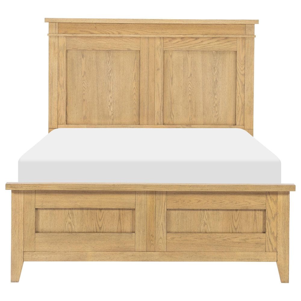 St Claire Home Today's Traditions 5 Piece Full Platform Panel Bedroom Set in Natural Hickory, , large