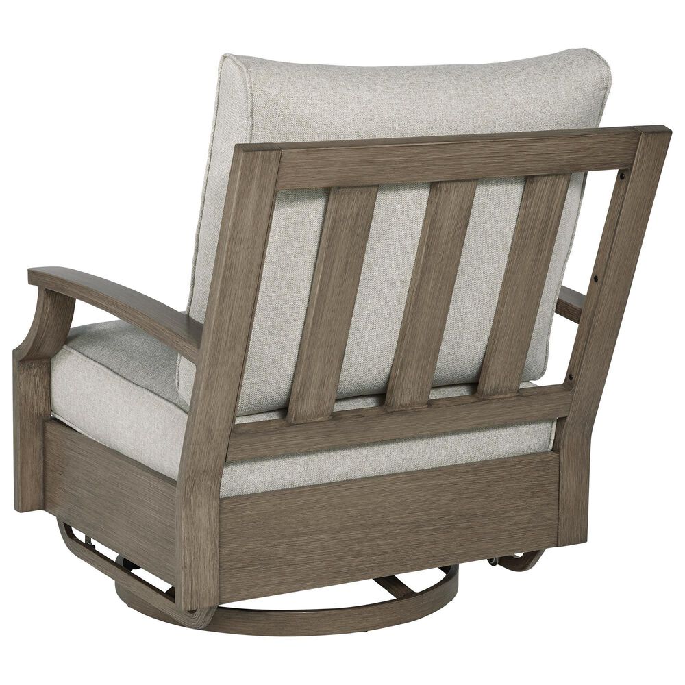 Ashley Rainier Ranch 5-Piece Fire Pit Chat Set in Beige, , large