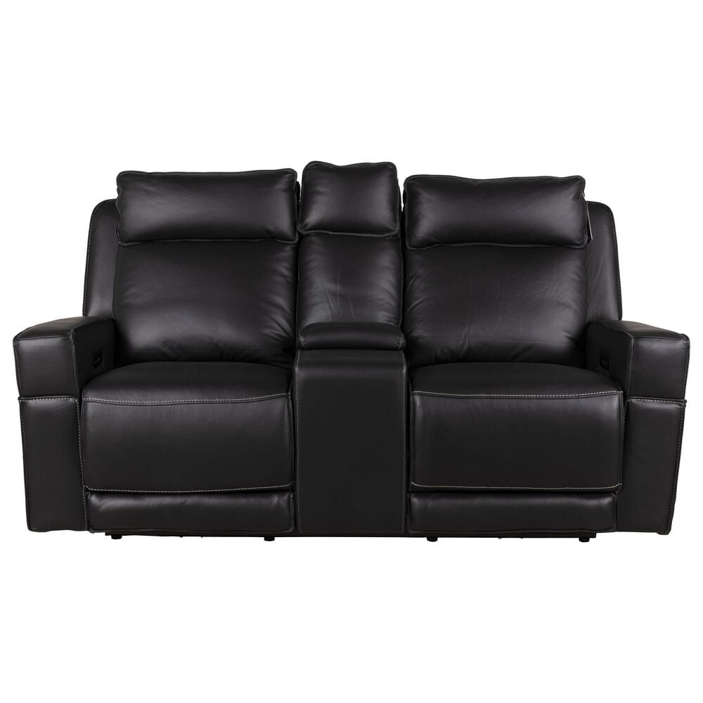 Italiano Furniture Valley Power Reclining Loveseat in Black, , large