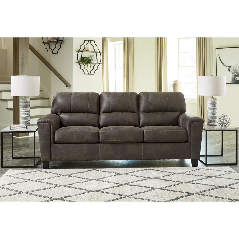 Ashley Navi Stationary Queen Sofa Sleeper in Smoke, , large