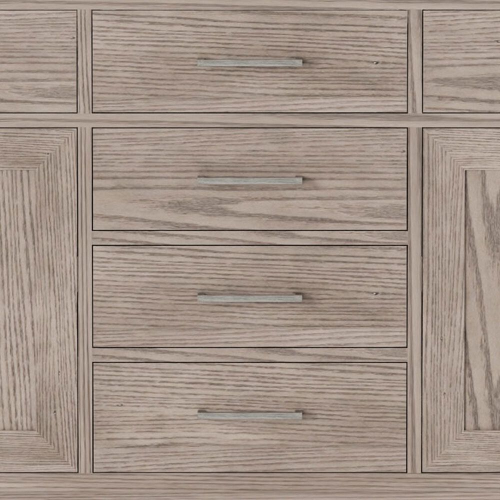 Lexora Home Abbey 80&quot; Double Bathroom Vanity in Grey Oak with 2 cm White Carrara Marble Top and Rectangular Sinks, , large