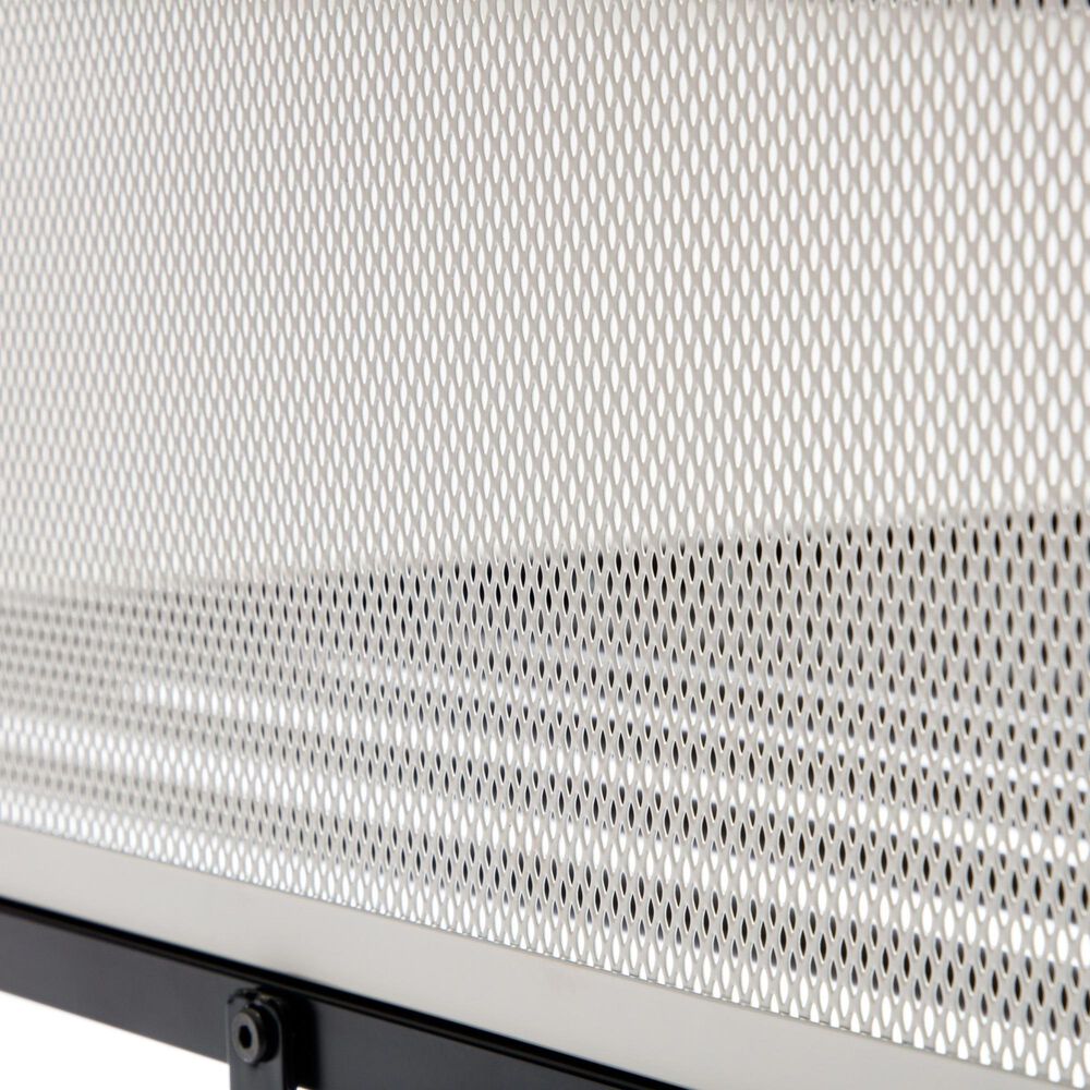 Hearth and Haven Adam Twin over Full Bunk Bed with White Mesh Guard Rail in Black, , large