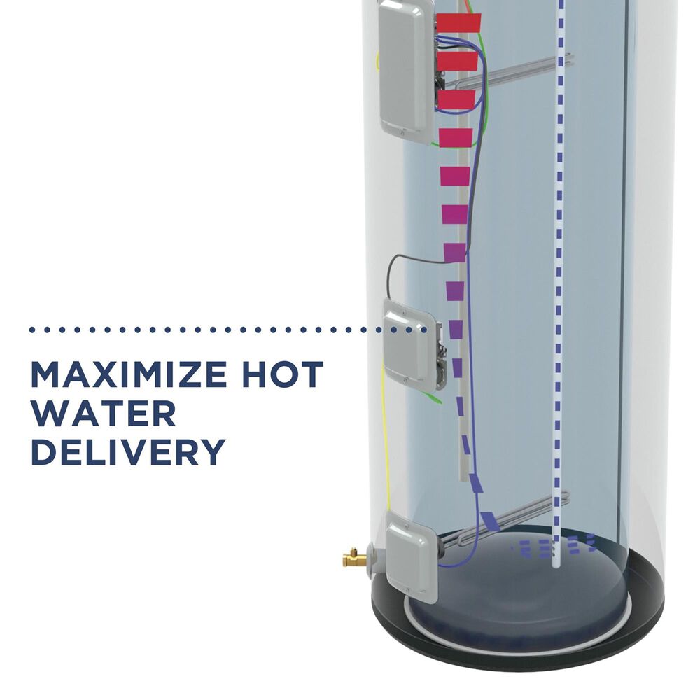 GE Appliances 30-Gallon Smart Short Electric Water Heater with Plastic Drain Valve in Gray, , large