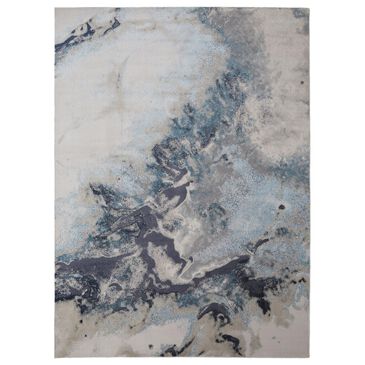 Feizy Astra 6"7" x 9"6" Gray and Navy Area Rug, , large