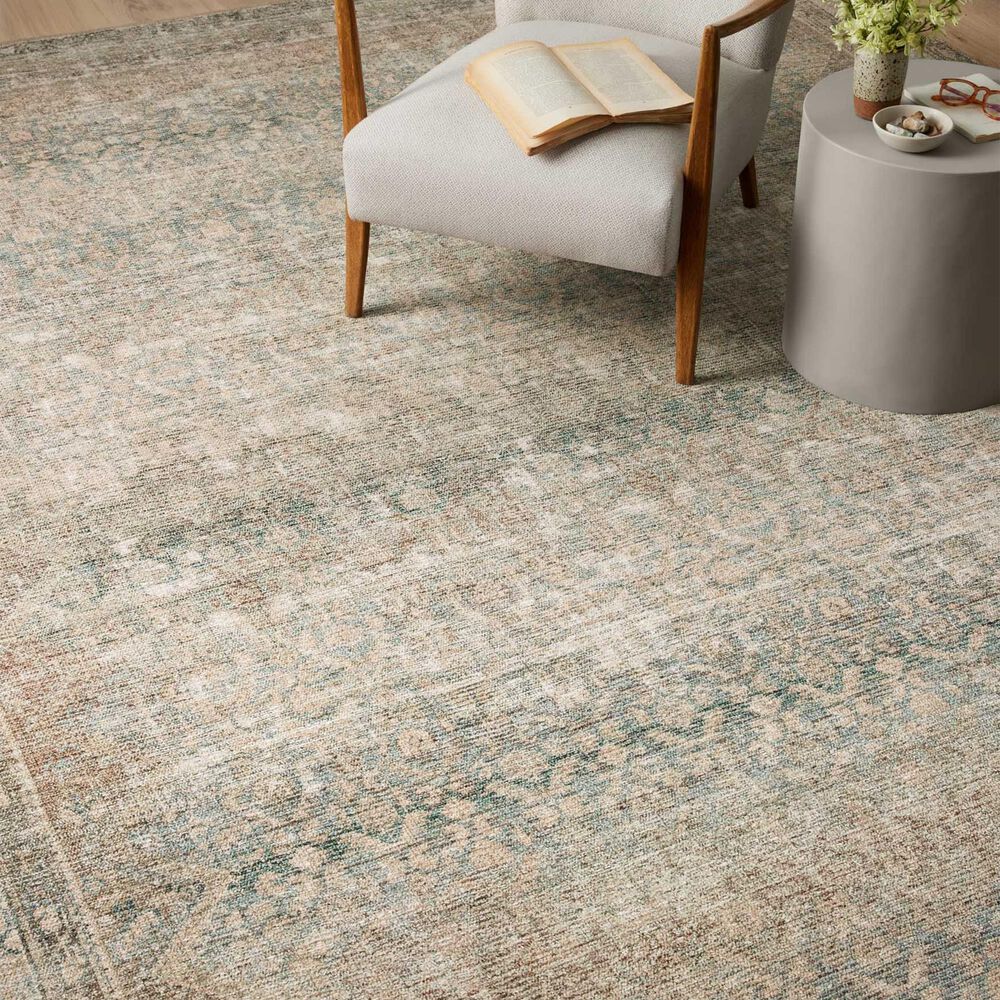 Angela Rose Aubrey 3&#39;9&quot; x 5&#39;6&quot; Jade and Natural Area Rug, , large