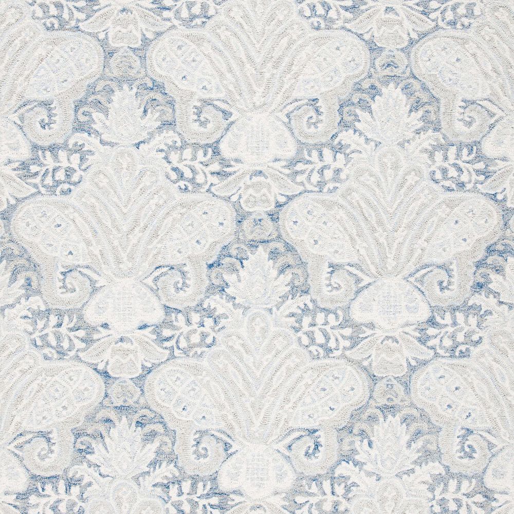 Safavieh Micro-Loop MLP539M 4&#39; x 6&#39; Blue and Ivory Area Rug, , large
