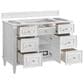 James Martin Vanities Lorelai 48" Single Vanity in Bright White with 3 cm Arctic Fall Solid Surface Top, , large