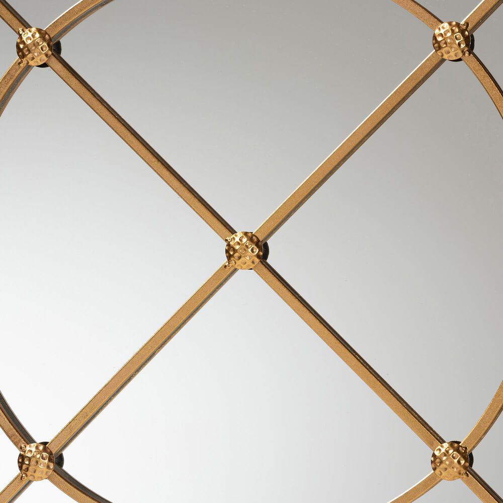 Baxton Studio Ohara Accent Wall Mirror in Gold, , large