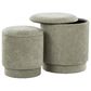 Lumisource Marla 2-Piece Upholstered Ottoman Set in Green, , large