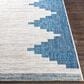 Surya Eagean EAG-2355 Dark Blue, Off-White, Navy and Pale Blue 8"10" x 12" Indoor/Outdoor Area Rug, , large