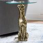 Ashley Vallain Accent Table in Antique Gold and Clear, , large