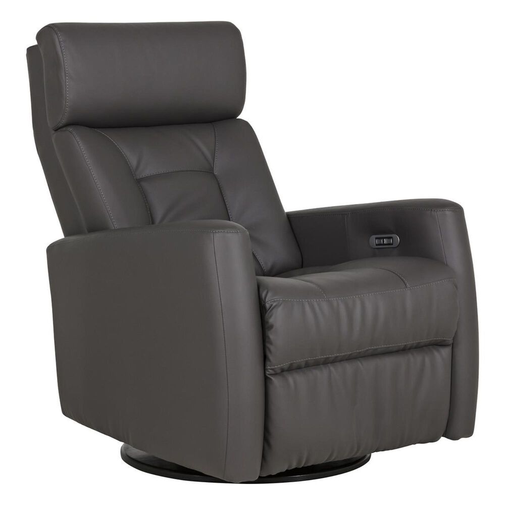 Style Expressions Power Swivel Glider Recliner with Headrest in Dillion Graphite, , large