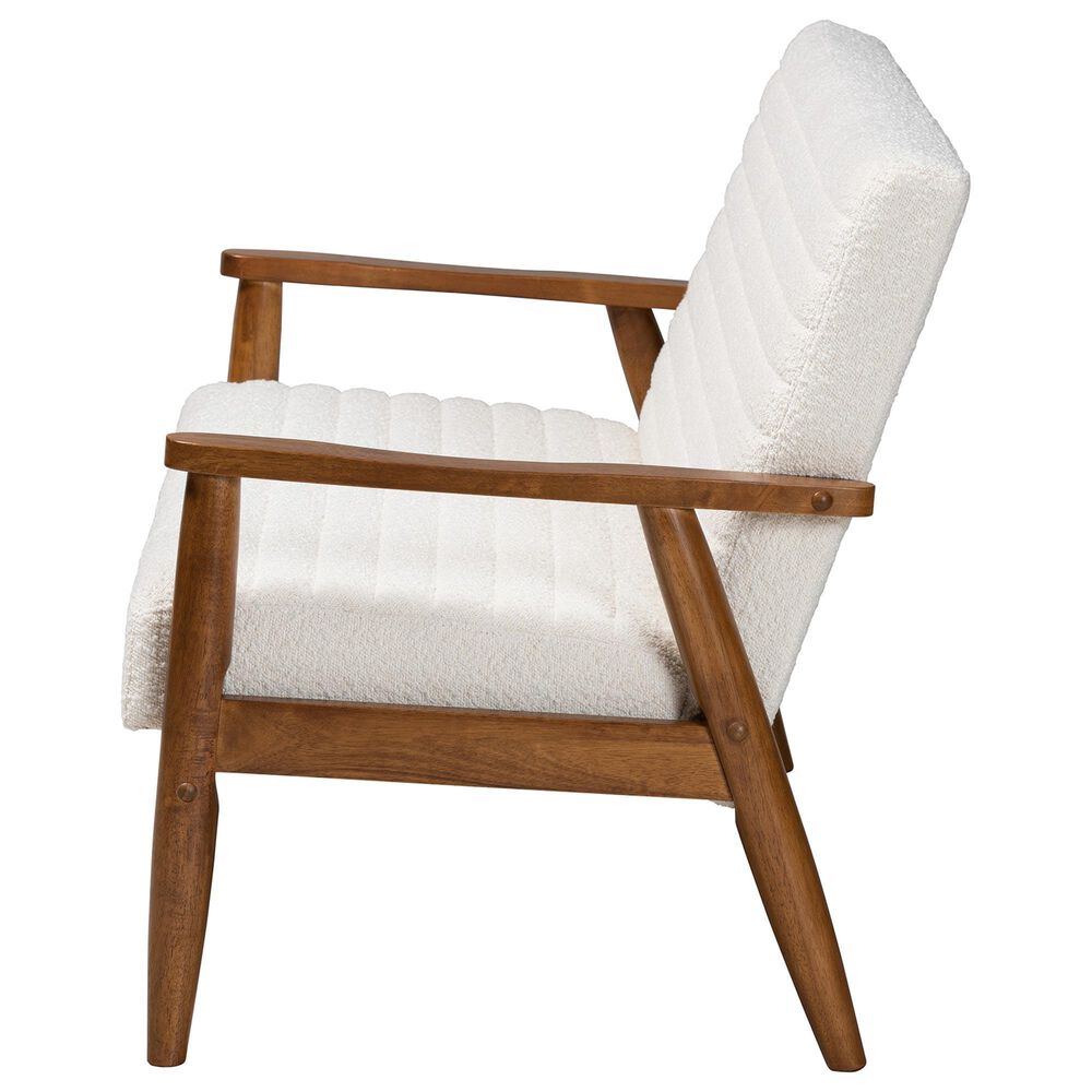 Baxton Studio Stratton Stationary Loveseat in Cream, , large