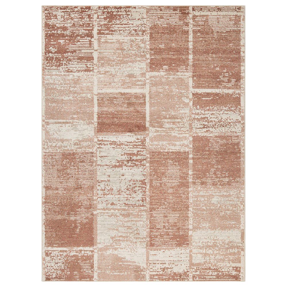 Amer Rugs Jordan 6"7" x 9" Orange Area Rug, , large