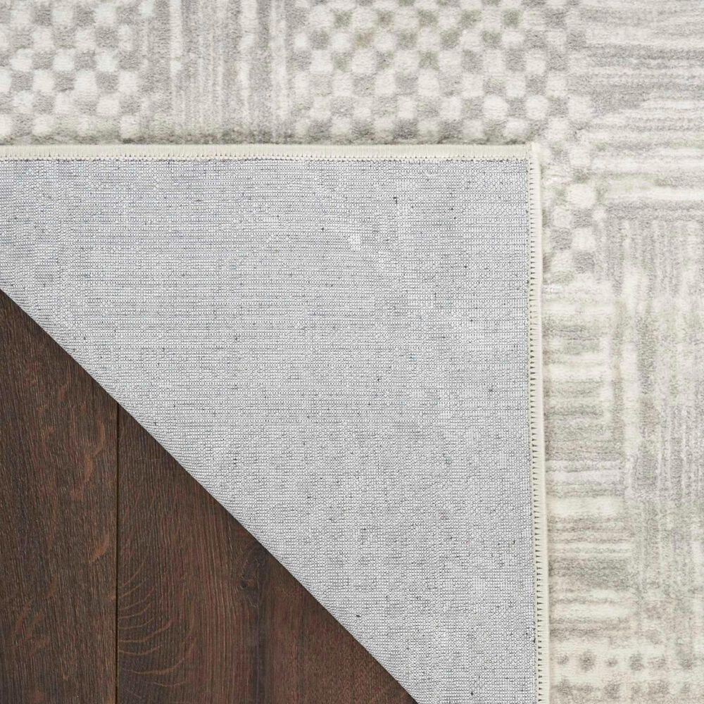 Nourison Glitz GLZ09 Silver and Grey 9&#39; x 12&#39; Area Rug, , large
