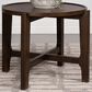 Pacific Landing Cota Round End Table in Dark Brown, , large