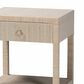 Baxton Studio Nata 1-Drawer Nightstand in Natural, , large