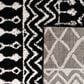 Safavieh Tulum TUL270 2" x 5" Black and Ivory Runner, , large