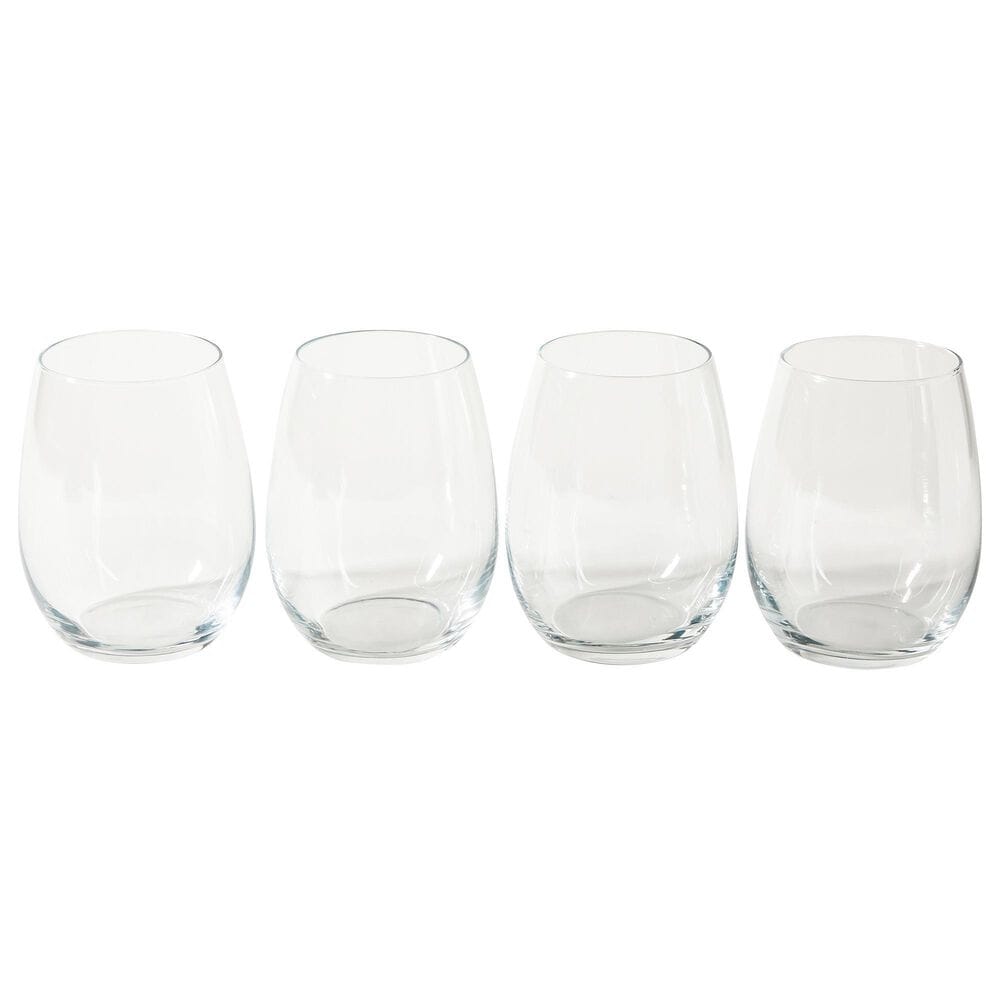 Gibson Home Barrow 4-Piece 19 Oz Stemless Wine Glass Set in Clear, , large