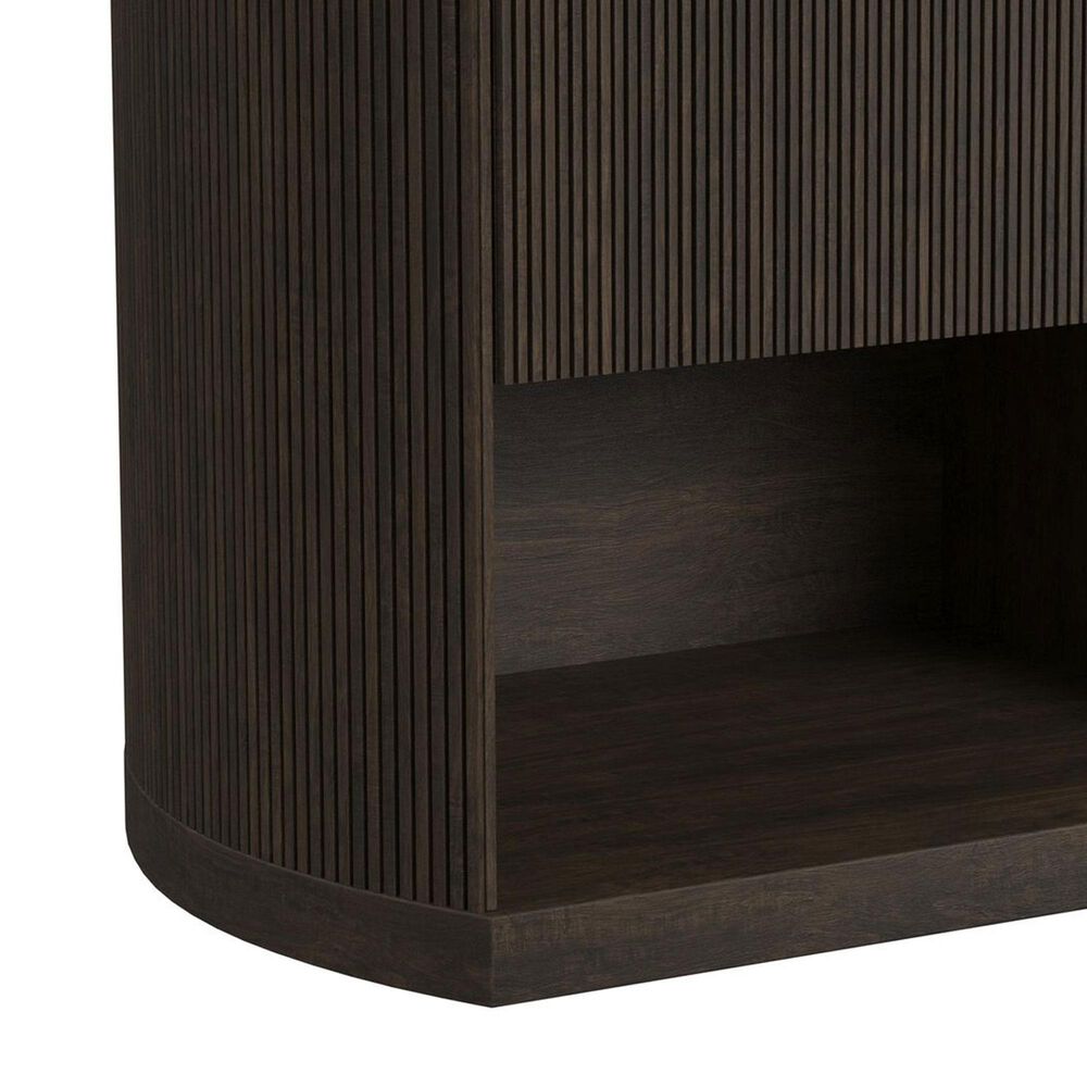 Mayberry Hill Sylvie 1-Drawer Nightstand in Dark Brown with and USB Ports, , large