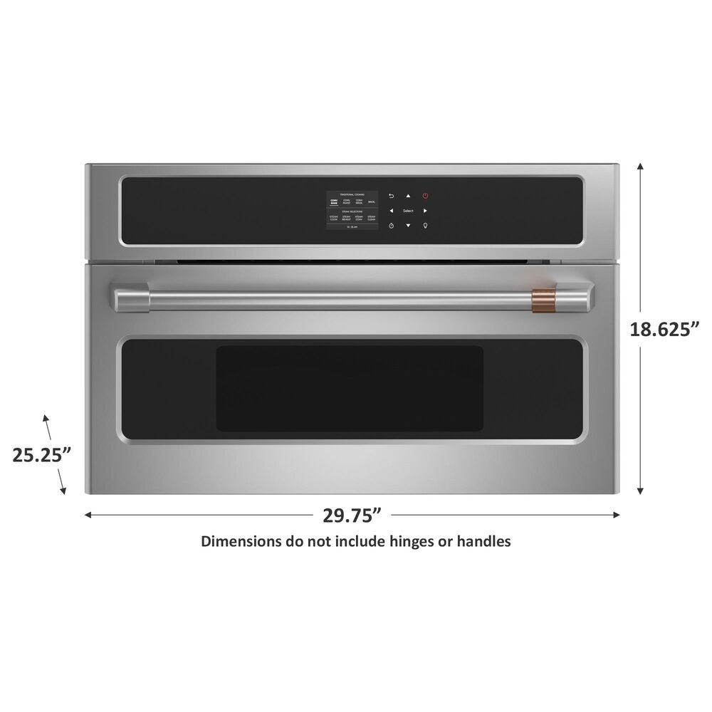 Cafe 30 &quot; Single Steam Companion Oven in Stainless Steel, , large
