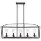 Golden Lighting Mercer 5-Light Linear Pendant in Matte Black, , large