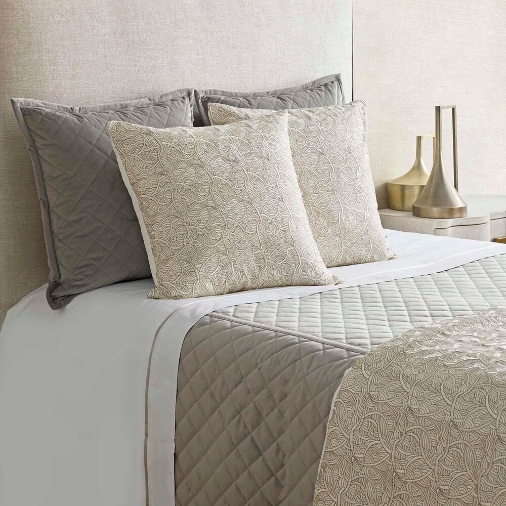 Ann Gish 4-Piece King Velvet Coverlet Set in Grey, , large