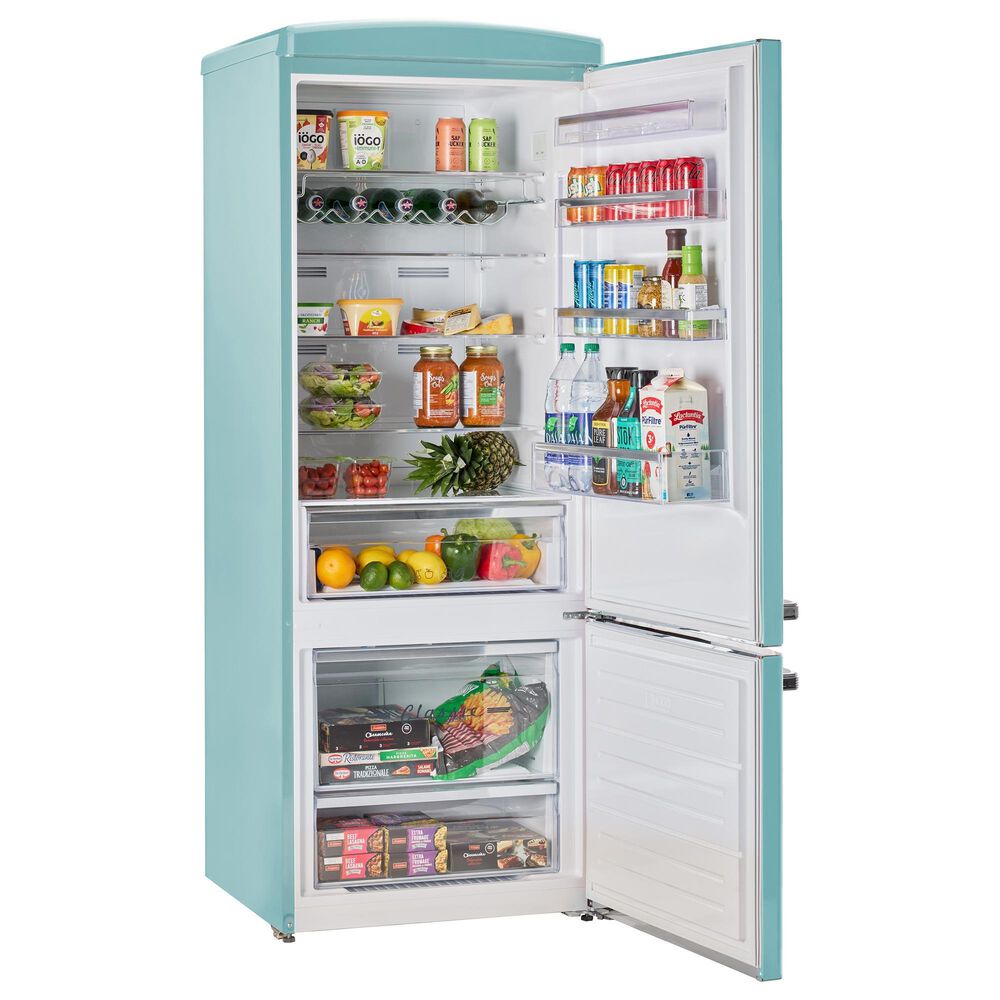 Unique Appliances Classic Retro 17 Cu. Ft Bottom Mount Refrigerator in Ocean Mist Turquoise, , large