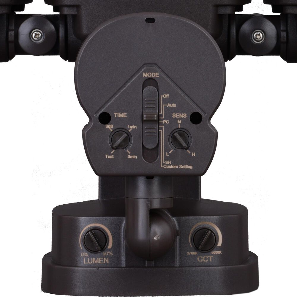 Vaxcel 13.25" 3-Light Motion Sensor Outdoor Security Flood Light in Bronze, , large