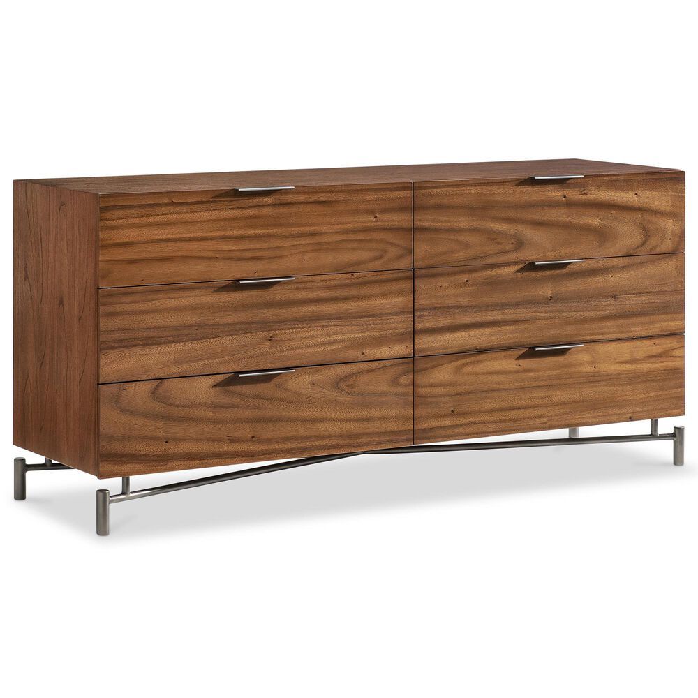 Bernhardt Brasea 68" 6-Drawer Dresser Only in Lume and Tungsten, , large