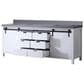 Lexora Home Marsyas 84" Double Bathroom Vanity in White with Grey Quartz Top and Rectangular Sinks, , large