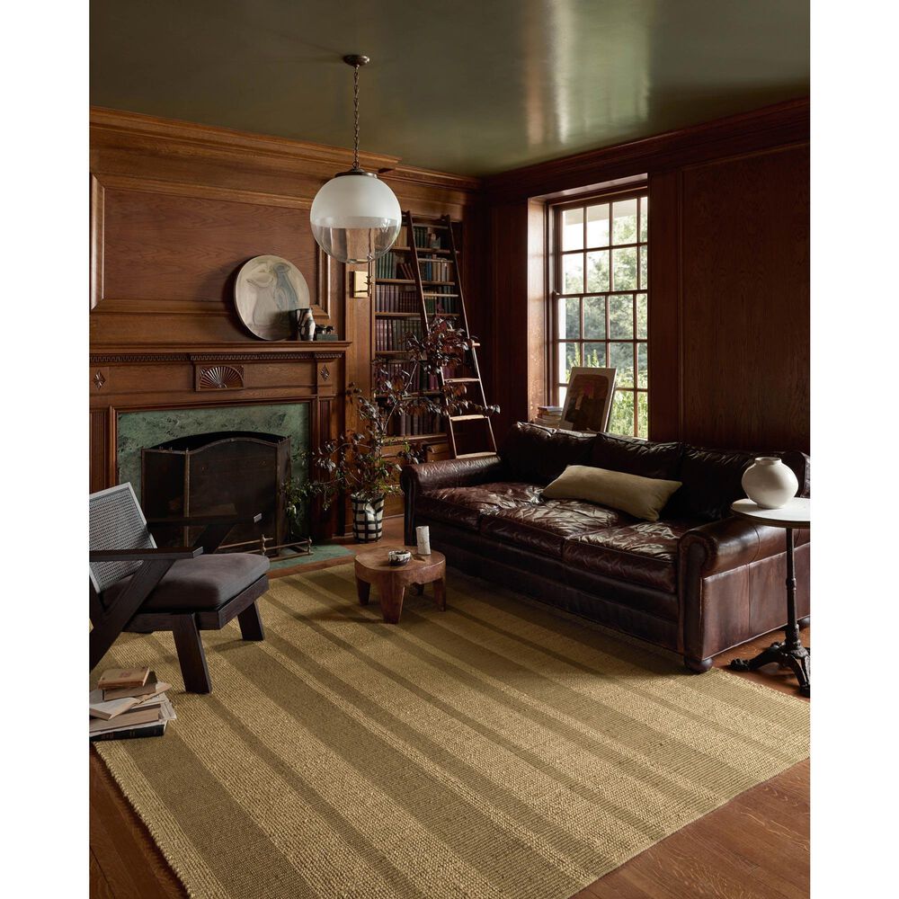 Loloi Weatherstaff Natural and Olive 8'6" x 11'6" Area Rug, , large